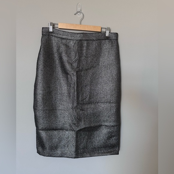 NWTs Banana Republic Metallic Tweed Pencil Skirt- Size 12 Tall - Picture 3 of 12